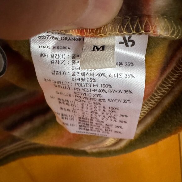 Andersson Bell Striped Chenille Fleece Crochet Quarter Zip Sweater (sz M) - Picture 10 of 12